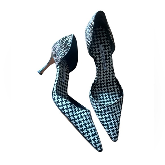 Vintage Houndstooth Animal Print Manolo Blahnik Heels, size 41 - Picture 1 of 7